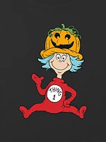 Kids Dr. Seuss Pumpkin Hat Thing Graphic Boxy Crop Tee