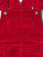 Baby & Toddler Velvet Heart Overalls