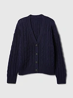 Oversized Cable-Knit Cardigan