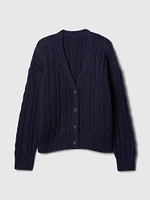 Oversized Cable-Knit Cardigan