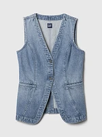 Longline Denim Vest