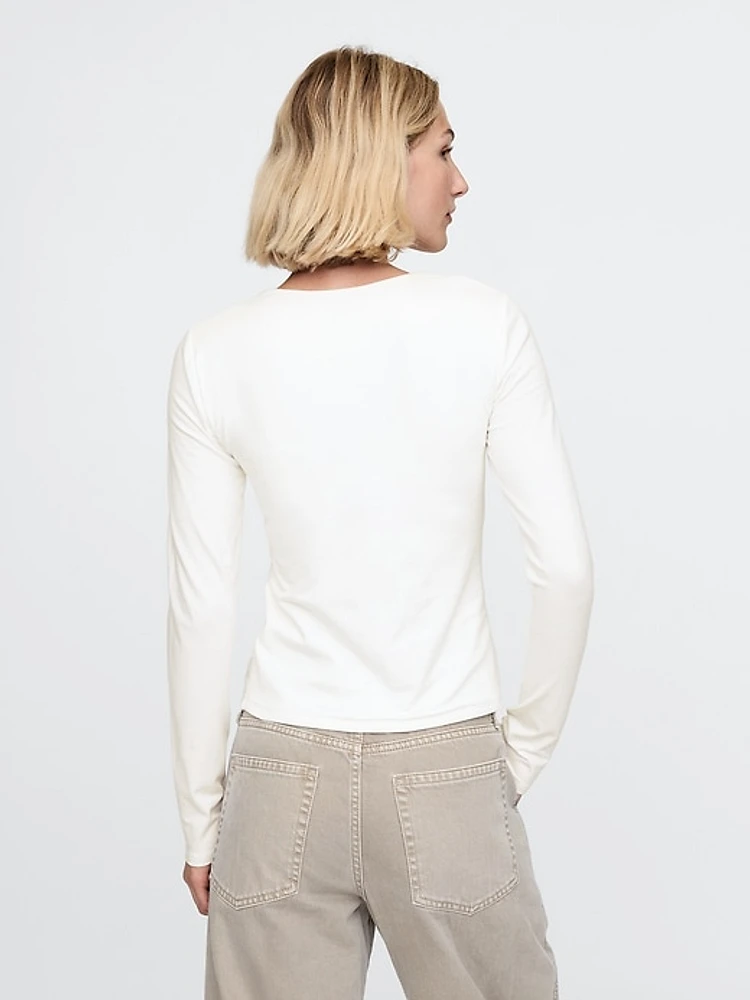 CloseKnit Jersey Square-Neck Top
