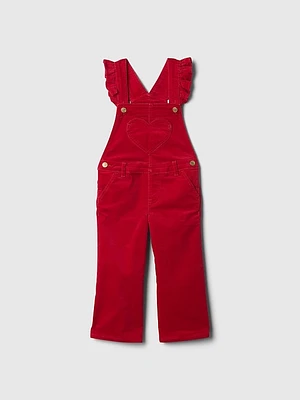 Baby & Toddler Velvet Heart Overalls