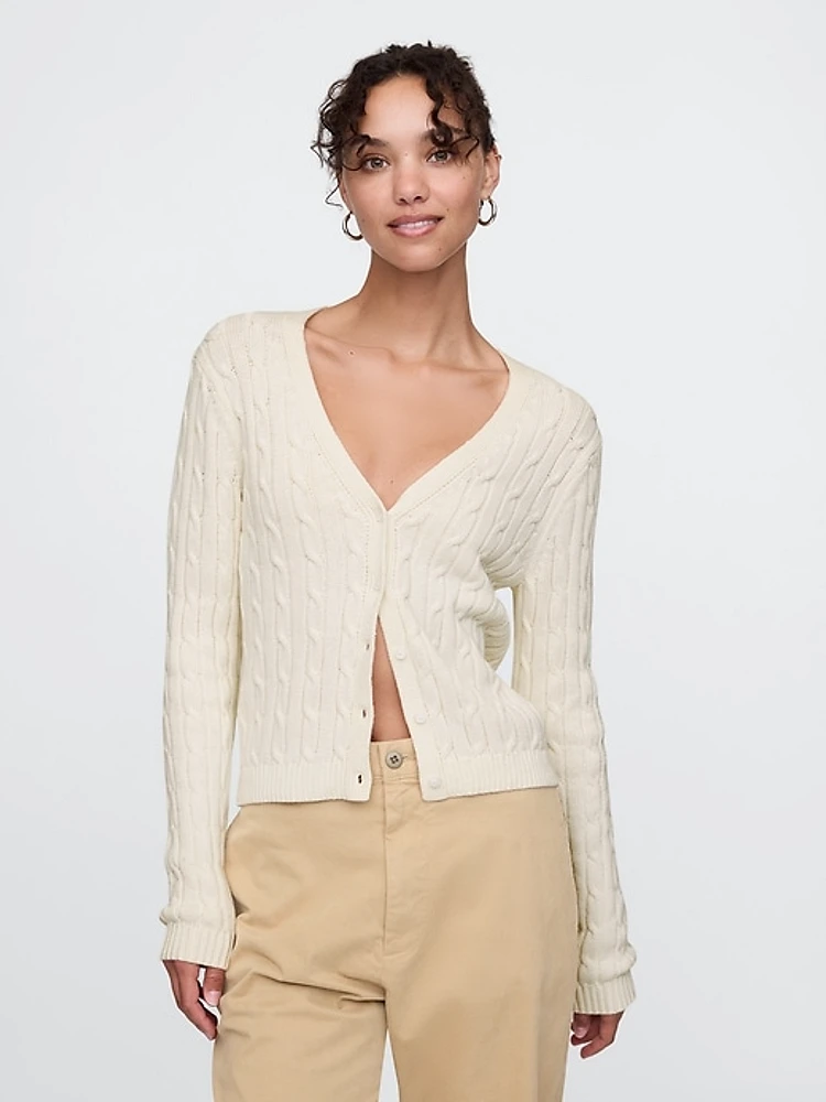 Cable-Knit Cardigan