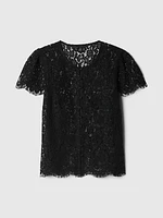 Lace Cap Sleeve Top