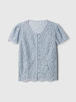 Lace Cap Sleeve Top