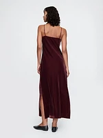 Recycled Velvet Maxi Slip Dress