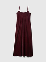 Recycled Velvet Maxi Slip Dress