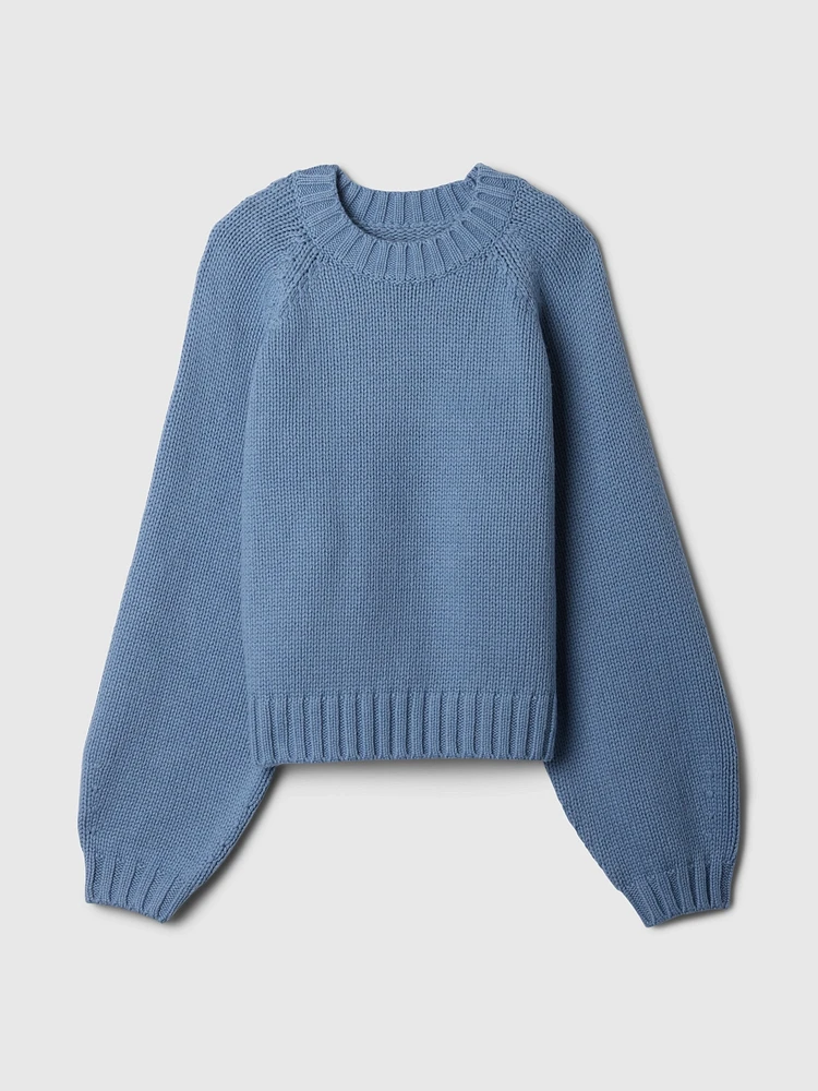 Relaxed Balloon-Sleeve Sweater