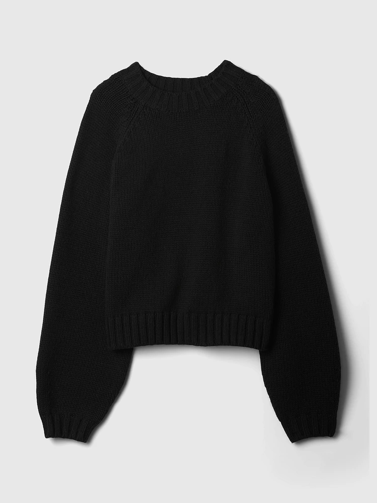 Relaxed Balloon-Sleeve Sweater