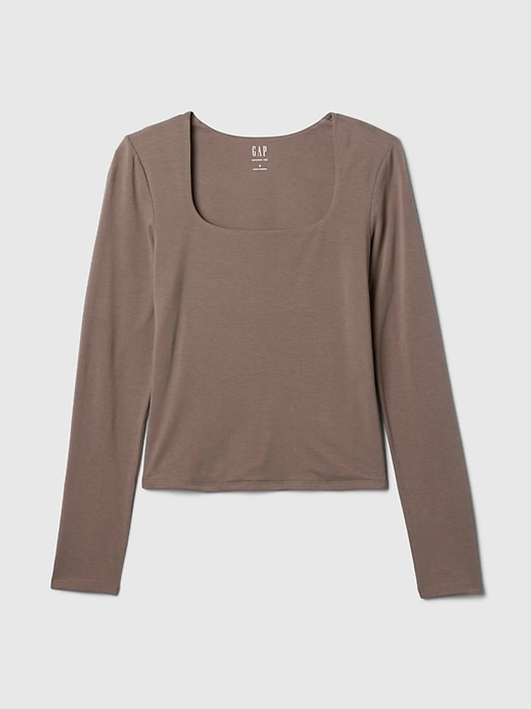 CloseKnit Jersey Square-Neck Top