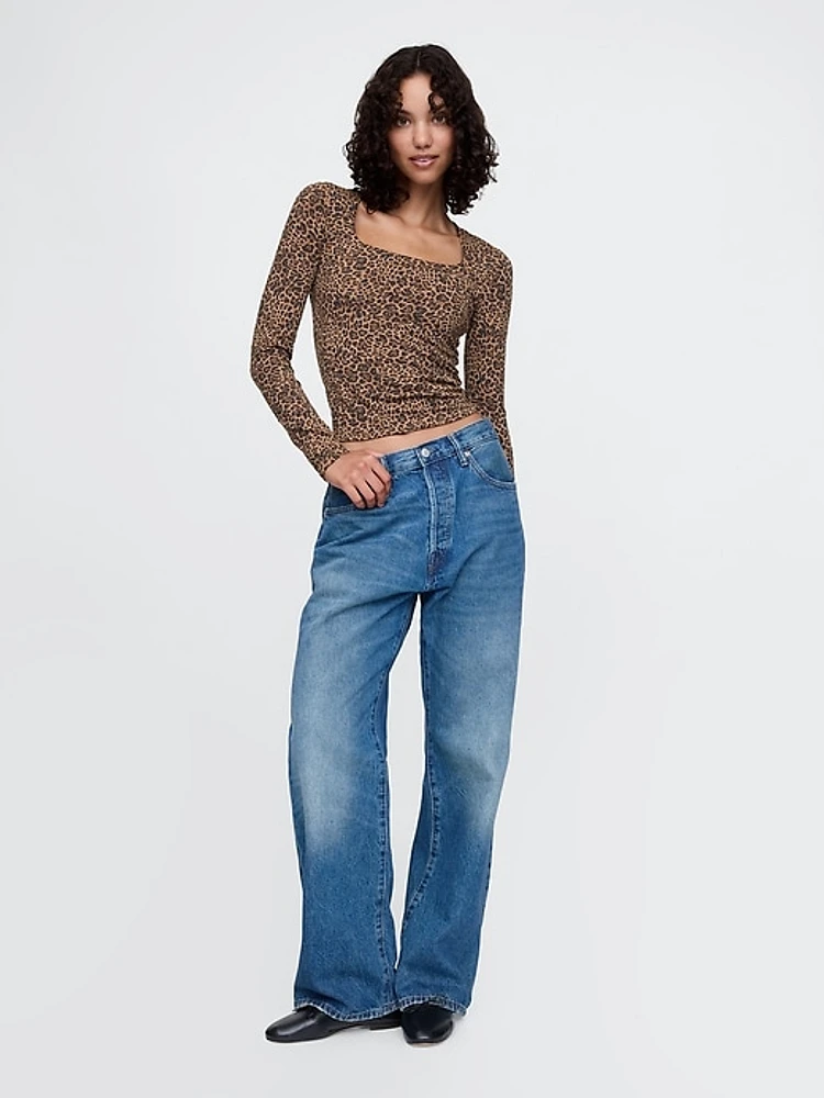 CloseKnit Jersey Square-Neck Top