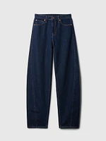 High Rise Barrel Jeans