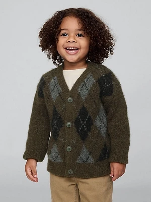 Baby & Toddler Argyle Cardigan Sweater