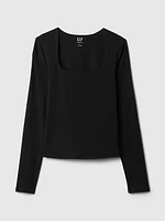 CloseKnit Jersey Square-Neck Top