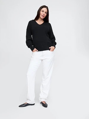Maternity CashSoft Johnny-Collar Sweater