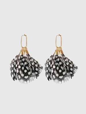 St. Armands Spotted Feather Tassel Earrings