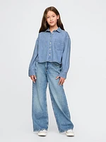 Kids Oversized Denim Shirt