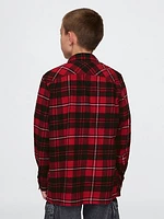 Kids Organic Cotton Flannel Shirt