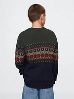 Kids CashSoft Fair Isle Sweater