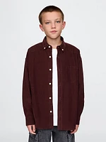 Kids Oversized Corduroy Western Shirt