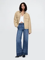 High Rise Stride Wide-Leg Jeans