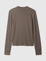 Essential Rib Mockneck T-Shirt