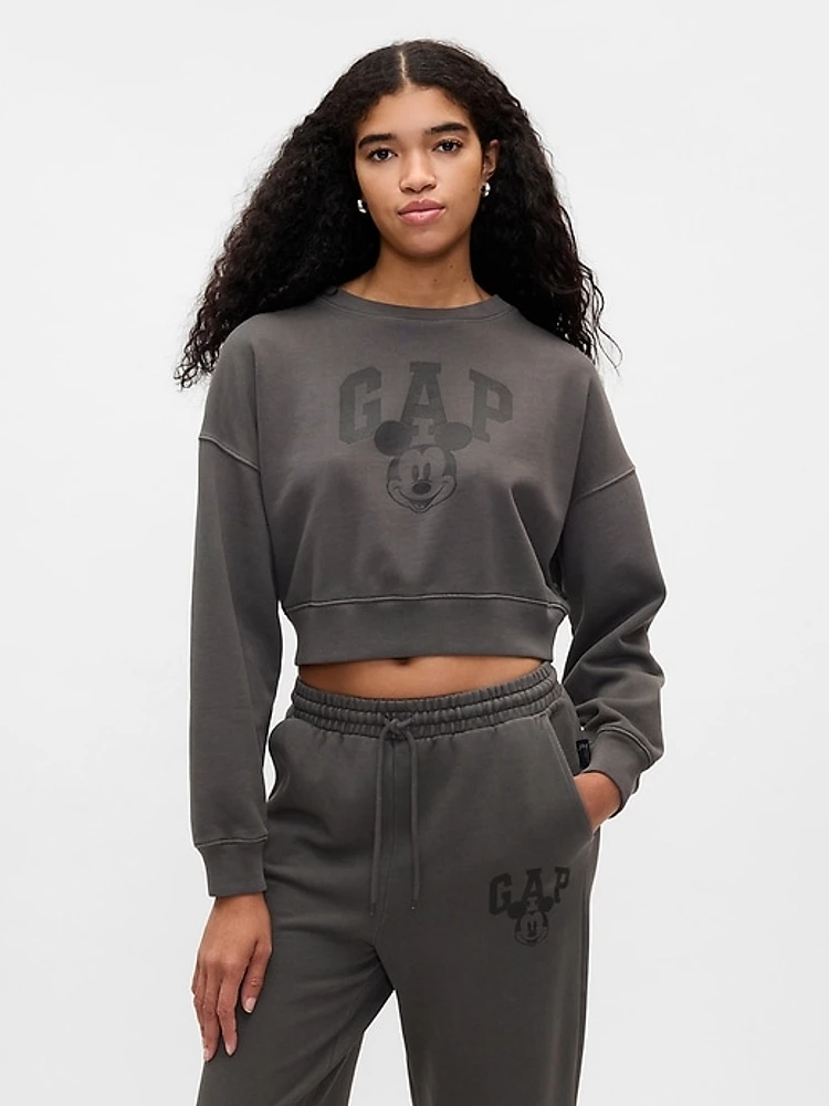 Gap × Disney Mickey Mouse Cropped Logo Sweatshirt