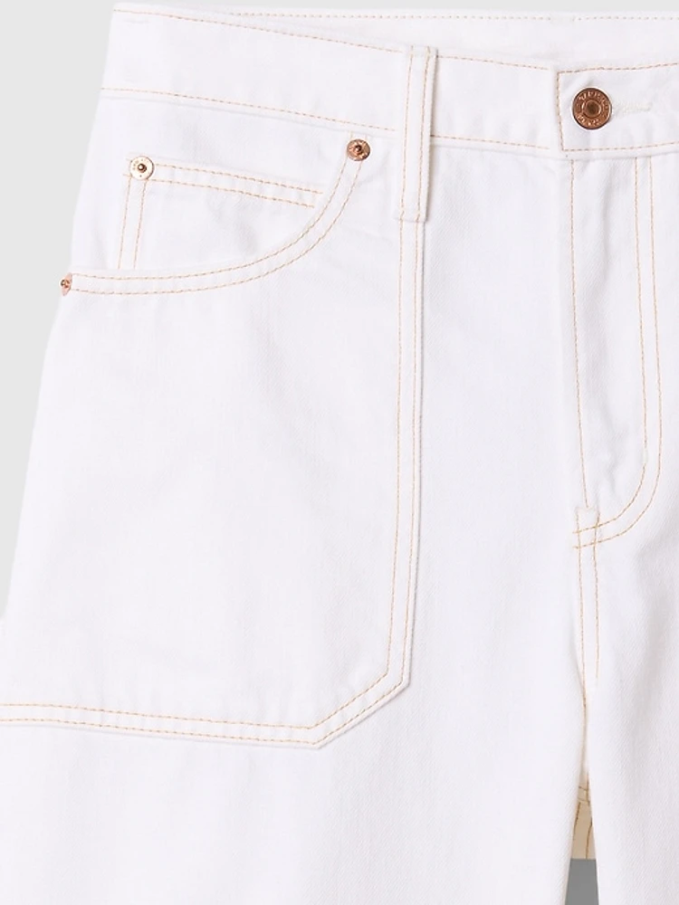 High Rise Crossover Barrel Jeans