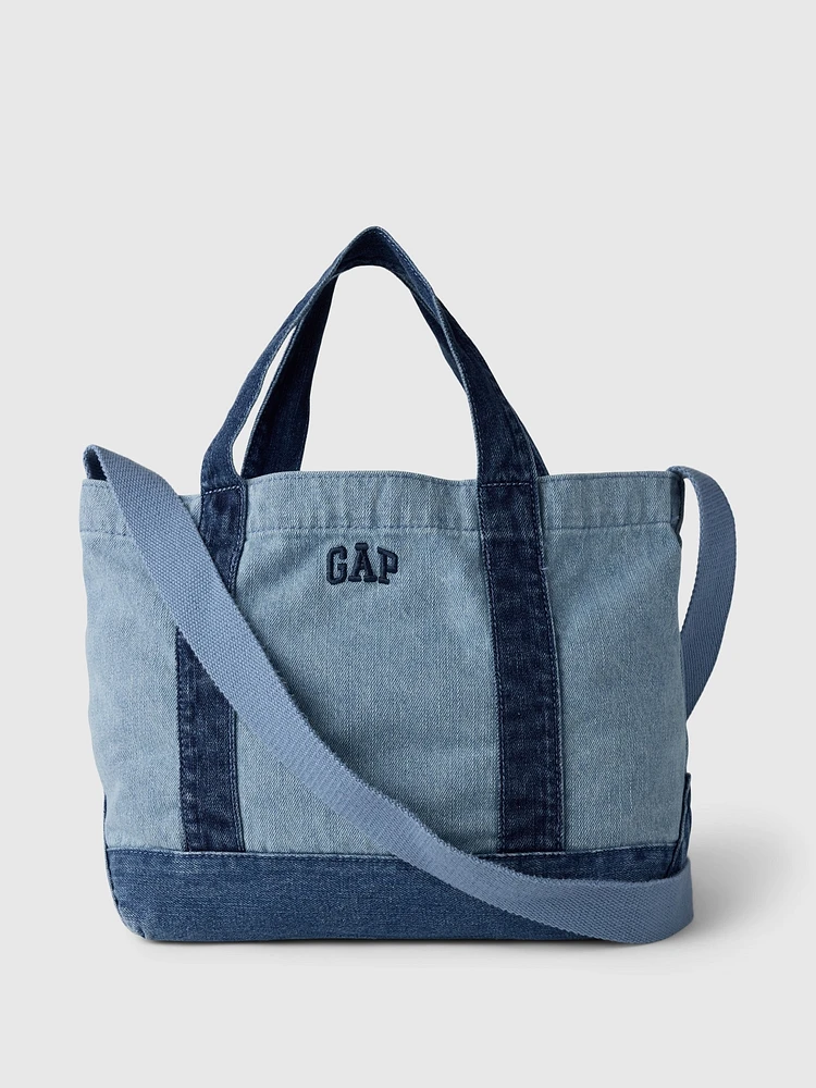 Gap Logo Denim Strap Mini Tote Bag