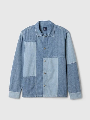 Patchwork Denim Shirt