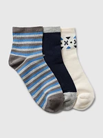 Kids Quarter Crew Socks (3-Pack)