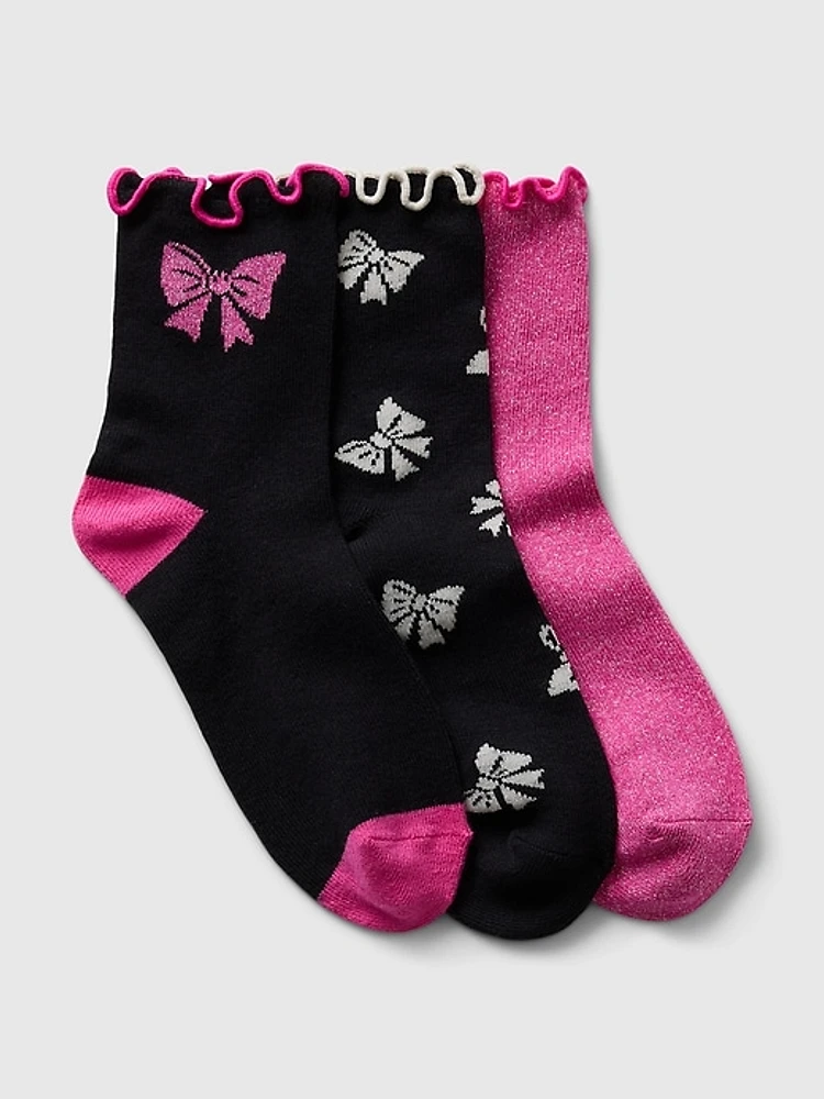 Kids Ruffle Crew Socks (3-Pack)