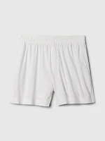 Organic Cotton Striped Poplin Shorts