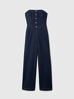 Strapless Denim Jumpsuit