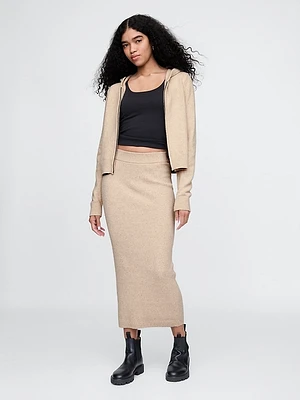 CashSoft Rib Maxi Sweater Skirt