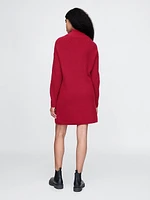 CashSoft Rib Turtleneck Mini Sweater Dress