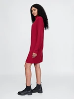 CashSoft Rib Turtleneck Mini Sweater Dress