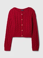 Gap × Cult Gaia Cropped Cable-Knit Cardigan