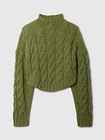 Gap × Cult Gaia Cropped Cable-Knit Sweater