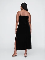 Recycled Velvet Maxi Slip Dress