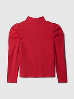 babyGap Puff Sleeve Rib Mockneck