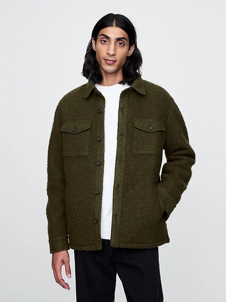 Textured Utility Shirt Jacket