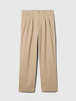 Modern Pleated Khakis Baggy Fit