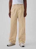 Modern Pleated Khakis Baggy Fit