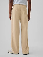 Modern Pleated Khakis Baggy Fit