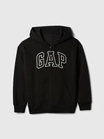 Kids Vintage Soft  Logo Zip Hoodie