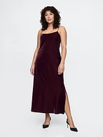 Recycled Velvet Maxi Slip Dress