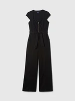 Belted Denim Jumpsuit