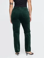 High Rise Velvet '90s Straight Pants